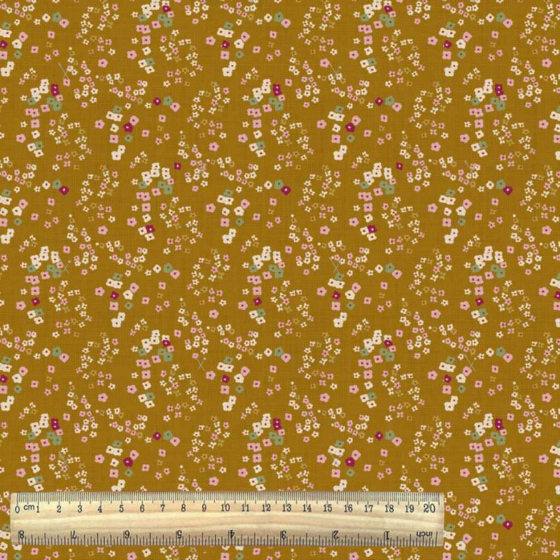 Printed Viscose SYBLO Camel / Pink